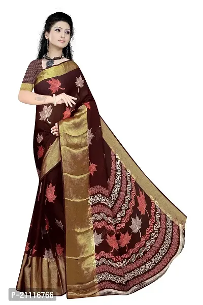 Lovly Women's Printed Moss Chiffon Beautiful Ethinic Wear Saree With Unstiched Blouse Piece (A_V_M_16062092-Maroon)