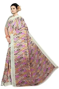 Lovly Women's Printed Weightless Fabric Beautiful Ethinic Wear Saree With Unstiched Blouse Piece (A_V_M_16062134-grey)-thumb1