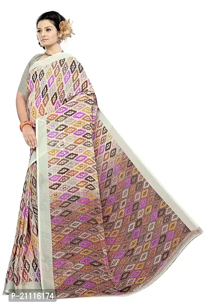 Lovly Women's Printed Weightless Fabric Beautiful Ethinic Wear Saree With Unstiched Blouse Piece (A_V_M_16062134-grey)-thumb2