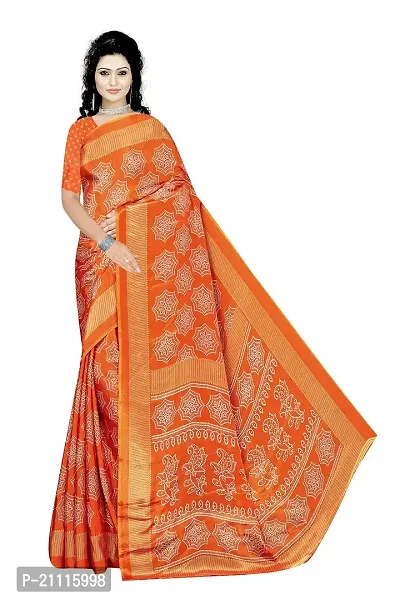 Lovly Women's Crepe Silk Printed Saree With Unstitched Blouse Piece - Festival,Party,Wedding (A-M-S-118)-thumb0