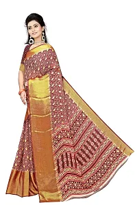 Lovly Women's Printed Moss Chiffon Beautiful Ethinic Wear Saree With Unstiched Blouse Piece (A_V_M_16062072-Maroon)-thumb1