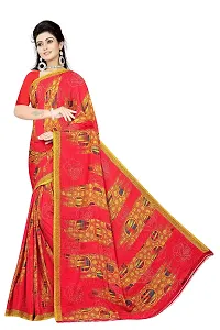 Lovly Women's Georgette Digital Prints Saree With Unstitched Blouse Piece - Festival | Party | Wedding (V-163)-thumb1