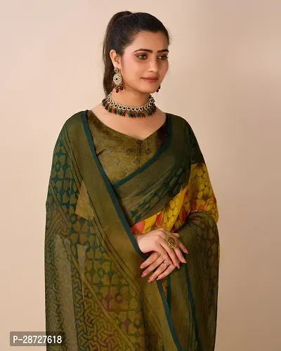 Fancy Chiffon Saree With Blouse Piece For Women-thumb3