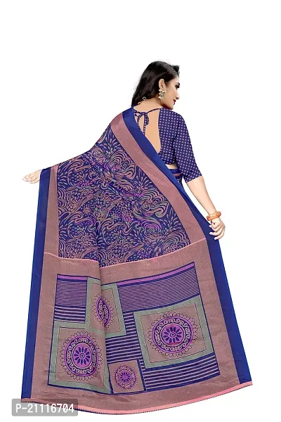 Lovly Women's Crepe Silk Printed Saree With Unstitched Blouse Piece - Festival,Party,Wedding (A-M-S-115)-thumb4