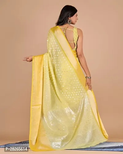 Fancy Chiffon Saree With Blouse Piece For Women-thumb2