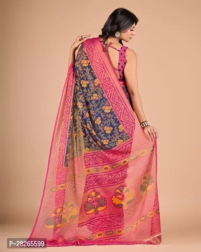 Fancy Brasso Saree With Blouse Piece For Women-thumb2