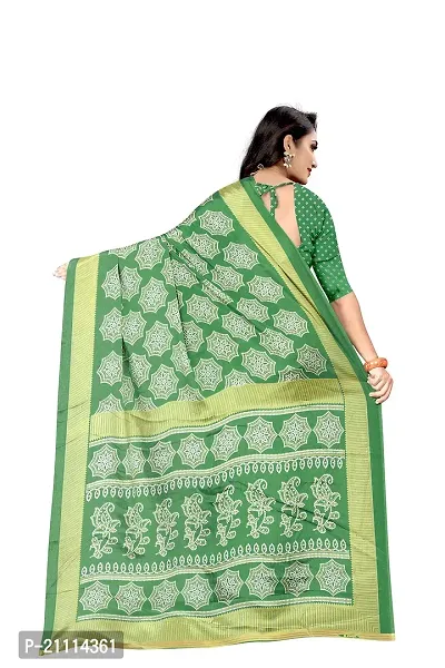 Lovly Women's Crepe Silk Printed Saree With Unstitched Blouse Piece - Festival,Party,Wedding (A-M-S-122)-thumb4