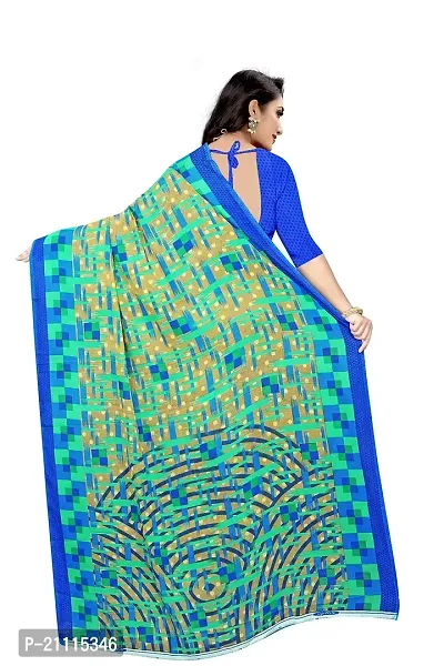 Lovly Women's Georgette Digital Prints Saree With Unstitched Blouse Piece - Festival | Party | Wedding (V-178)-thumb4