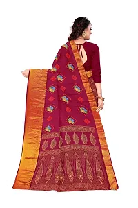 Lovly Women's Printed Moss Chiffon Beautiful Ethinic Wear Saree With Unstiched Blouse Piece (A_V_M_16062030-Wine)-thumb3