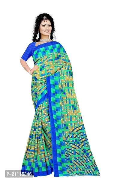 Lovly Women's Georgette Digital Prints Saree With Unstitched Blouse Piece - Festival | Party | Wedding (V-178)-thumb0