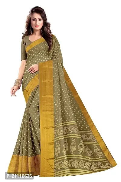 Lovly Women's Foil Print Moss Chiffon Beautiful Ethinic Wear Saree With Unstiched Blouse Piece (A_V_M_16062100-LightGreen)