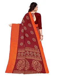 Lovly Women's Printed Moss Chiffon Beautiful Ethinic Wear Saree With Unstiched Blouse Piece (A_V_M_16062042-Maroon)-thumb3