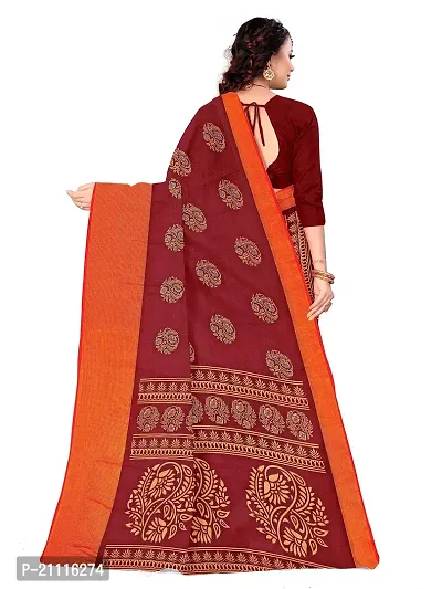 Lovly Women's Printed Moss Chiffon Beautiful Ethinic Wear Saree With Unstiched Blouse Piece (A_V_M_16062042-Maroon)-thumb4