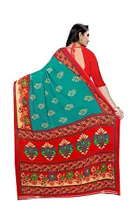 Lovly Women's Georgette Digital Prints Saree With Unstitched Blouse Piece - Festival | Party | Wedding (V-196)-thumb3