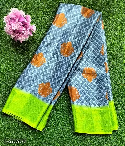 Beautiful Crepe Digital Print Women Saree with Running Blouse