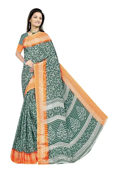 Alluring Crepe Saree with Blouse piece 