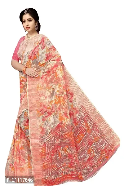 Lovly Women's Printed Weightless Fabric Beautiful Ethinic Wear Saree With Unstiched Blouse Piece (A_V_M_16062113-Multicolor)-thumb2