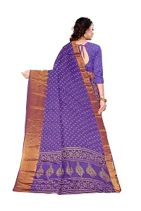 Lovly Women's Foil Print Moss Chiffon Beautiful Ethinic Wear Saree With Unstiched Blouse Piece (A_V_M_16062106-Purple)-thumb3