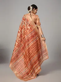 Stylish Multicoloured Cotton Saree With Blouse Piece For Women-thumb1