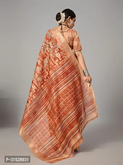 Stylish Multicoloured Cotton Saree With Blouse Piece For Women-thumb2