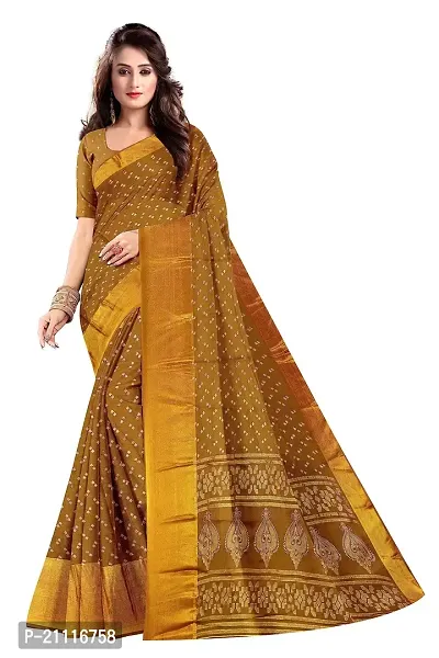 Lovly Women's Foil Print Moss Chiffon Beautiful Ethinic Wear Saree With Unstiched Blouse Piece (A_V_M_16062103-MustardYellow)-thumb0