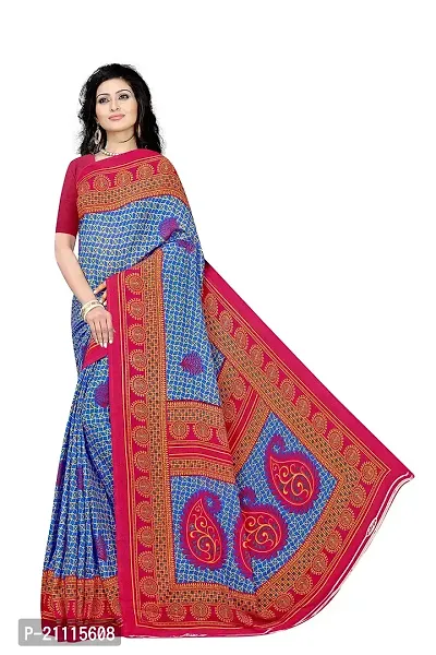 Lovly Women's Georgette Digital Prints Saree With Unstitched Blouse Piece - Festival | Party | Wedding (V-114)