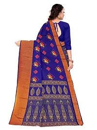 Lovly Women's Printed Moss Chiffon Beautiful Ethinic Wear Saree With Unstiched Blouse Piece (A_V_M_16062025-NavyBlue)-thumb3