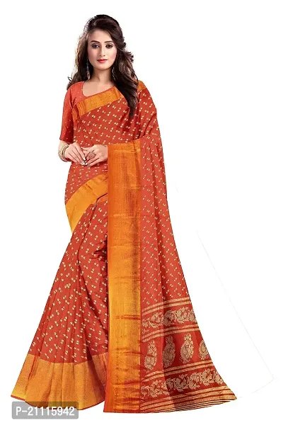 Lovly Women's Foil Print Moss Chiffon Beautiful Ethinic Wear Saree With Unstiched Blouse Piece (A_V_M_16062105-Peach)-thumb2