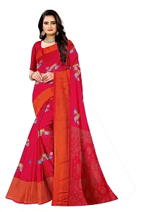 Lovly Women's Printed Moss Chiffon Beautiful Ethinic Wear Saree With Unstiched Blouse Piece (A_V_M_16062051-Pink)-thumb1