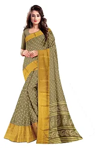 Lovly Women's Foil Print Moss Chiffon Beautiful Ethinic Wear Saree With Unstiched Blouse Piece (A_V_M_16062100-LightGreen)-thumb1