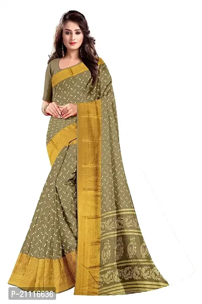 Lovly Women's Foil Print Moss Chiffon Beautiful Ethinic Wear Saree With Unstiched Blouse Piece (A_V_M_16062100-LightGreen)-thumb2