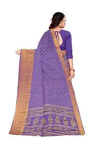 Lovly Women's Foil Print Moss Chiffon Beautiful Ethinic Wear Saree With Unstiched Blouse Piece (A_V_M_16062101-LightPurple)-thumb3