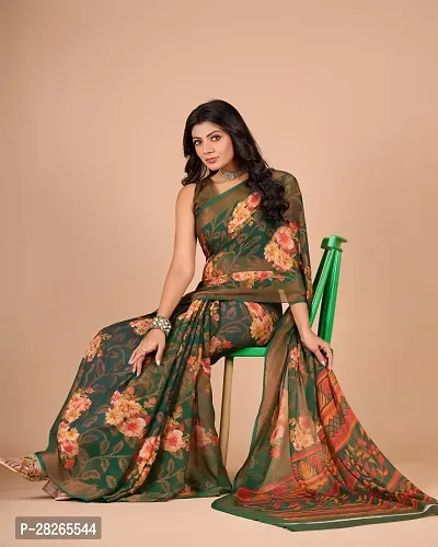 Fancy Chiffon Saree With Blouse Piece For Women