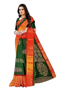 Lovly Women's Printed Moss Chiffon Beautiful Ethinic Wear Saree With Unstiched Blouse Piece (A_V_M_16062041-Green)-thumb2