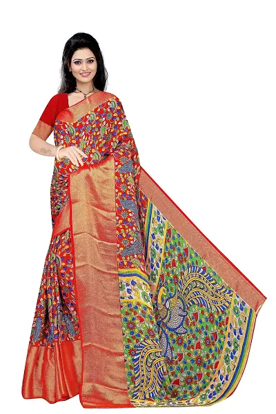 Lovly Women's Printed Moss Chiffon Beautiful Ethinic Wear Saree With Unstiched Blouse Piece (A_V_M_16062063)