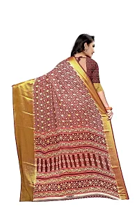 Lovly Women's Printed Moss Chiffon Beautiful Ethinic Wear Saree With Unstiched Blouse Piece (A_V_M_16062072-Maroon)-thumb3