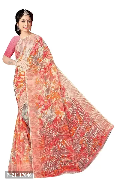 Lovly Women's Printed Weightless Fabric Beautiful Ethinic Wear Saree With Unstiched Blouse Piece (A_V_M_16062113-Multicolor)-thumb0