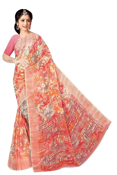 Lovly Women's Weightless Fabric Beautiful Ethinic Wear Saree With Unstiched Blouse Piece (A_V_M_16062113-Multicolor)