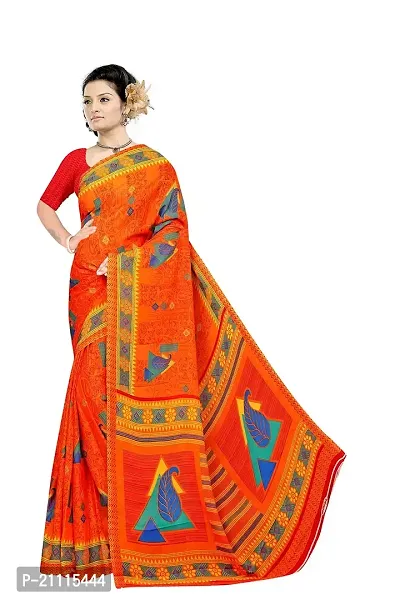 Lovly Women's Georgette Digital Prints Saree With Unstitched Blouse Piece - Festival | Party | Wedding (V-132)-thumb2