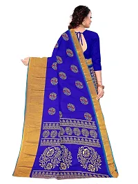 Lovly Women's Printed Moss Chiffon Beautiful Ethinic Wear Saree With Unstiched Blouse Piece (A_V_M_16062045-RoyalBlue)-thumb3