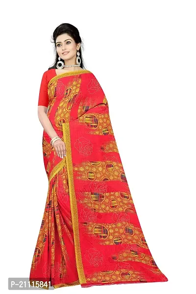 Lovly Women's Georgette Digital Prints Saree With Unstitched Blouse Piece - Festival | Party | Wedding (V-163)