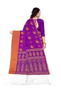 Lovly Women's Printed Moss Chiffon Beautiful Ethinic Wear Saree With Unstiched Blouse Piece (A_V_M_16062027-Purple)-thumb3