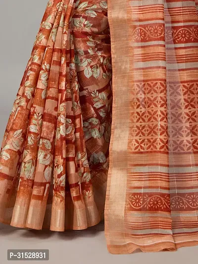 Stylish Multicoloured Cotton Saree With Blouse Piece For Women-thumb3