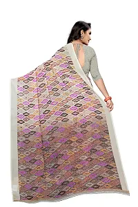 Lovly Women's Printed Weightless Fabric Beautiful Ethinic Wear Saree With Unstiched Blouse Piece (A_V_M_16062134-grey)-thumb3