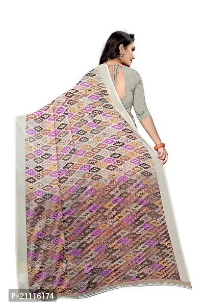 Lovly Women's Printed Weightless Fabric Beautiful Ethinic Wear Saree With Unstiched Blouse Piece (A_V_M_16062134-grey)-thumb4