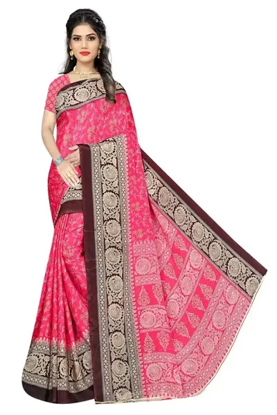 Glamorous Art Silk Saree with Blouse piece 