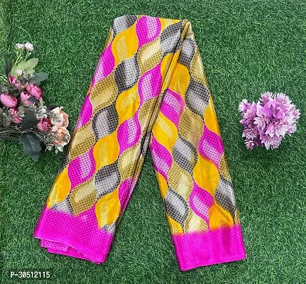 Stylish Crepe Multicoloured Printed Saree With Blouse Piece For Women