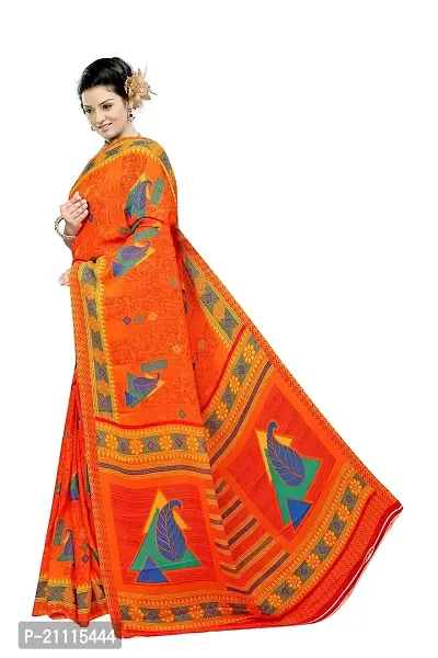 Lovly Women's Georgette Digital Prints Saree With Unstitched Blouse Piece - Festival | Party | Wedding (V-132)-thumb3