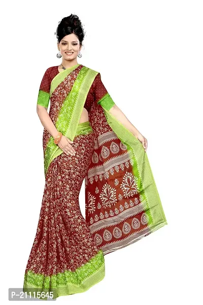 Lovly Women's Crepe Silk Printed Saree With Unstitched Blouse Piece - Festival,Party,Wedding (A-M-S-125)