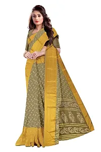 Lovly Women's Foil Print Moss Chiffon Beautiful Ethinic Wear Saree With Unstiched Blouse Piece (A_V_M_16062100-LightGreen)-thumb2